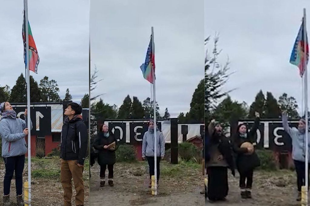 Izaron la bandera mapuche en varias sedes universitarias del sur nacional.