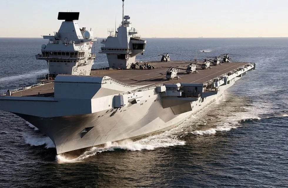 HMS Príncipe de Gales, el portaaviones más grande de la marina británica.