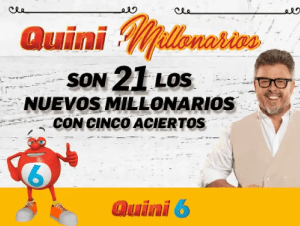 Campaña publicitaria de Quini 6 junto a Donato Di Santis. Foto: Loteria de Santa Fé / Quini 6