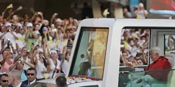 LÍBANO. El Papa, durante su visita (AP).