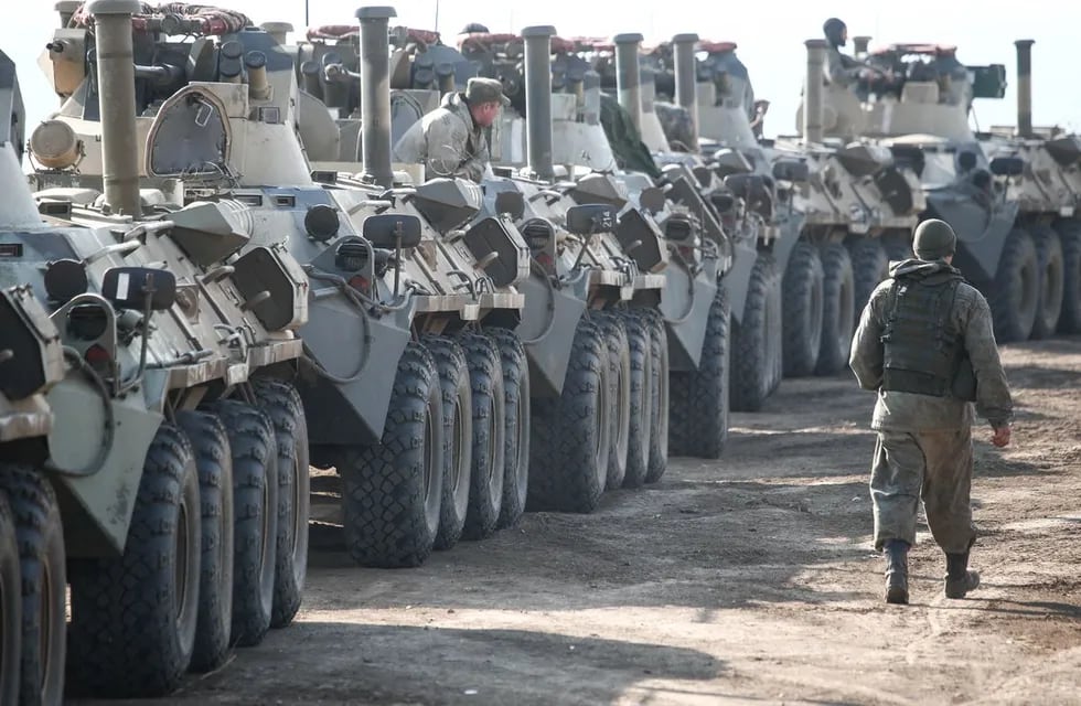 Las tropas rusas en la frontera de Ucrania