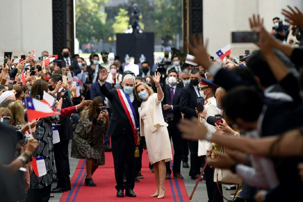 Sebastián Piñera en su última vez como presidente de Chile (AP)