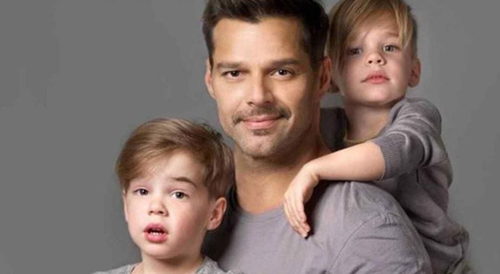 Ricky Martin, con los gemelos
