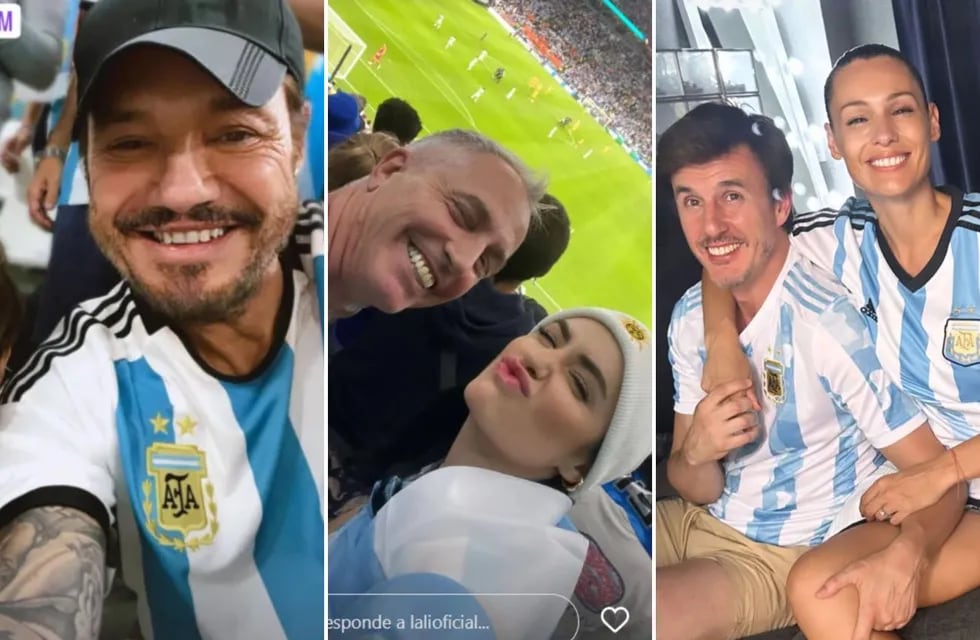 Los famosos alentaron a la Selección Argentina.