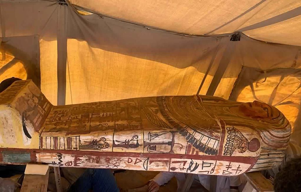 Algunas de las antigüedades descubiertas en Saqqara en septiembre - 