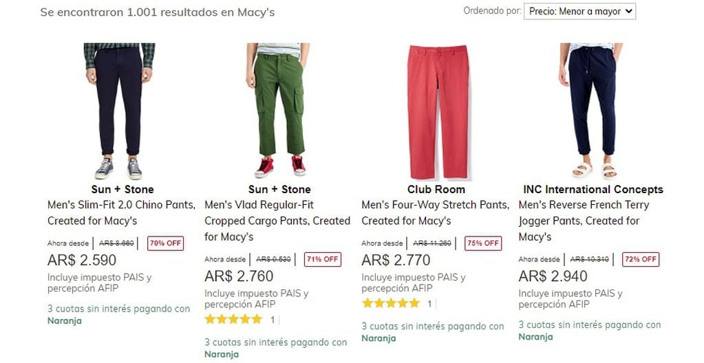 Comprar en Macy's desde Argentina: ¿convienen los precios de ropa y  zapatillas?
