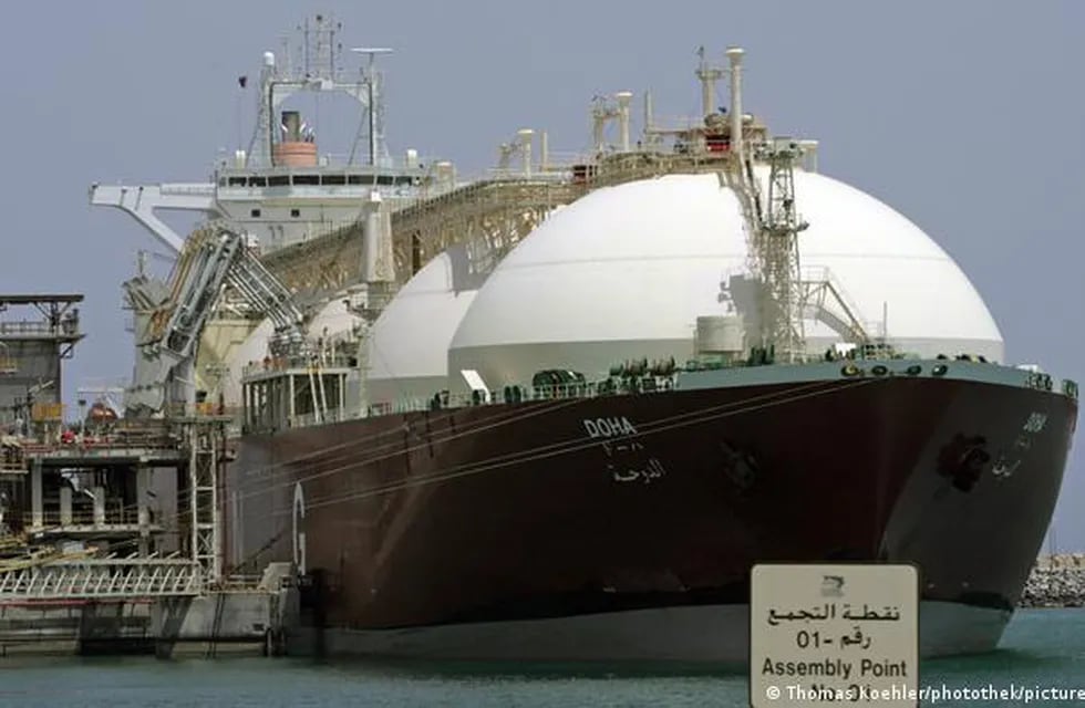 Refinería de gas en Ras Laffan, Qatar.