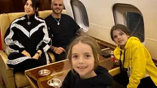 El avión en el que Wanda Nara y Mauro Icardi viajaron a Turquía.