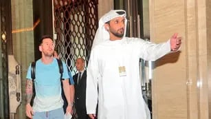 Messi llegó a Abu Dhabi