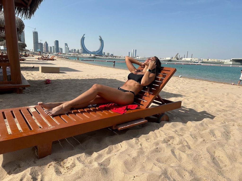 Roccuzzo desde la playa de Doha