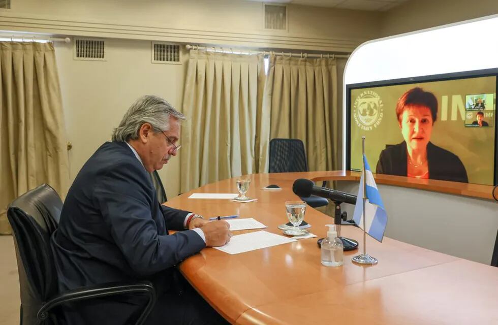 Fernández y Georgieva dieron luz verde al tramo final de las negociaciones  - Presidencia