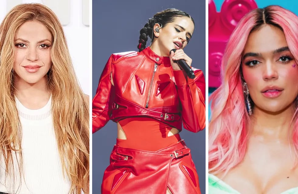 Las coincidencias en el color de pelo de Shakira, Rosalía, Karol G.