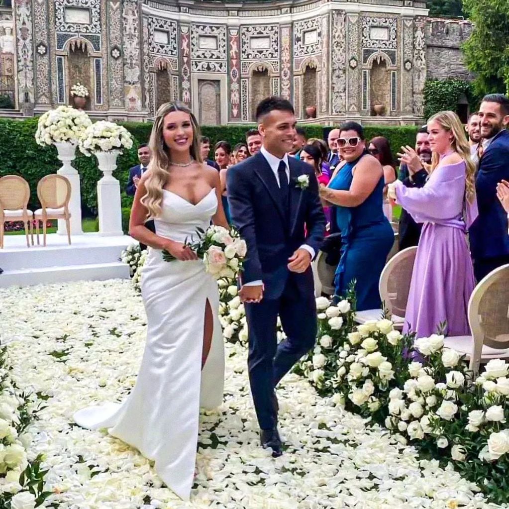 El casamiento de Lautaro Martínez y Agustina Gandolfo.