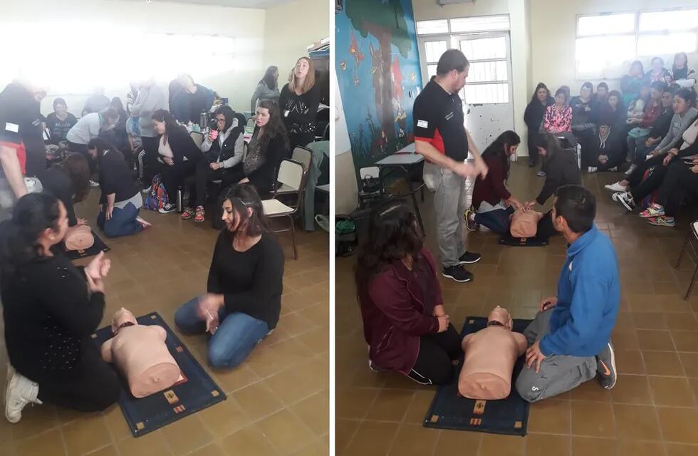 Más de 50 vecinos de Godoy Cruz aprendieron a “salvar vidas con las manos”