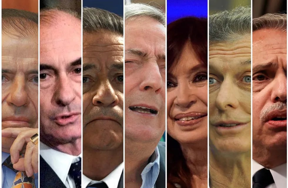 Carlos Menem, Fernando de la Rúa, Eduardo Duhalde, Néstor Kirchner, Cristina Kirchner, Mauricio Macri y Alberto Fernández.
