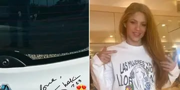 Un italiano viajó a la casa de Shakira en Barcelona y logró un autógrafo para su Twingo