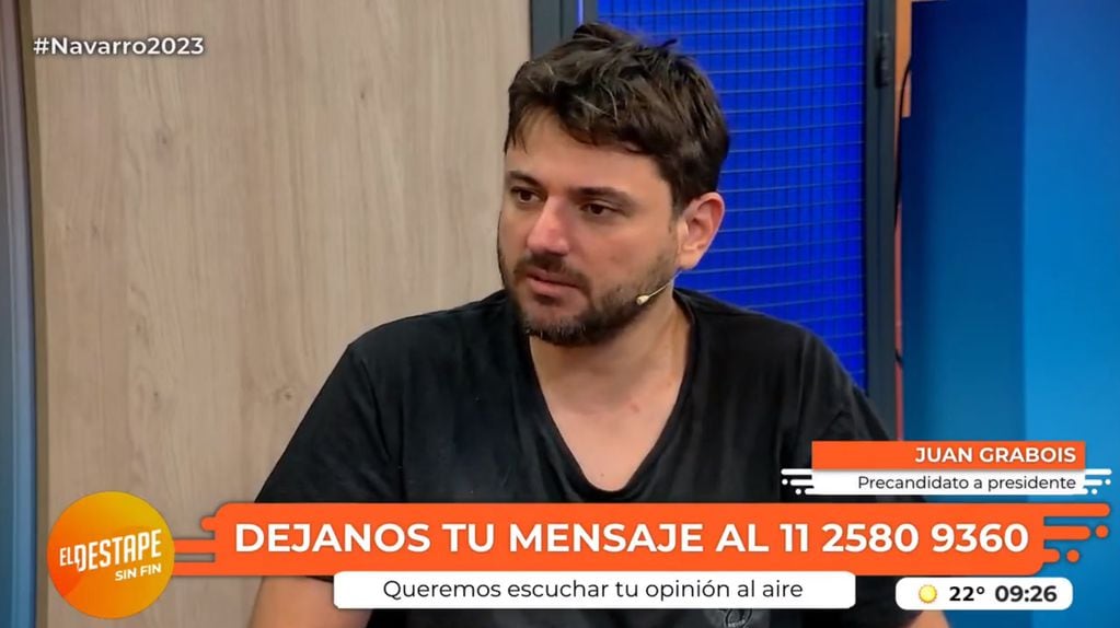 Juan Grabois en El Destape Radio (Captura de video)