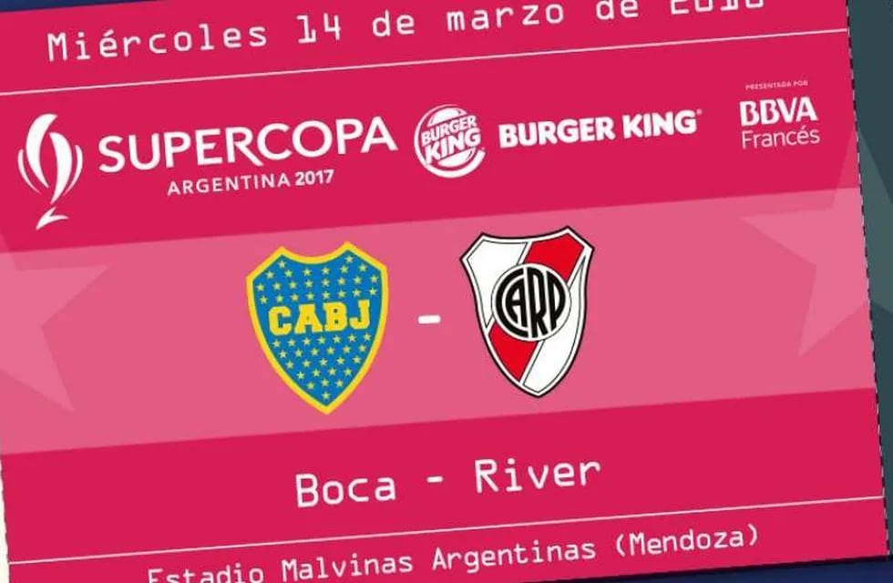 Supercopa: mañana salen a la venta las plateas para la final entre Boca y River en Mendoza