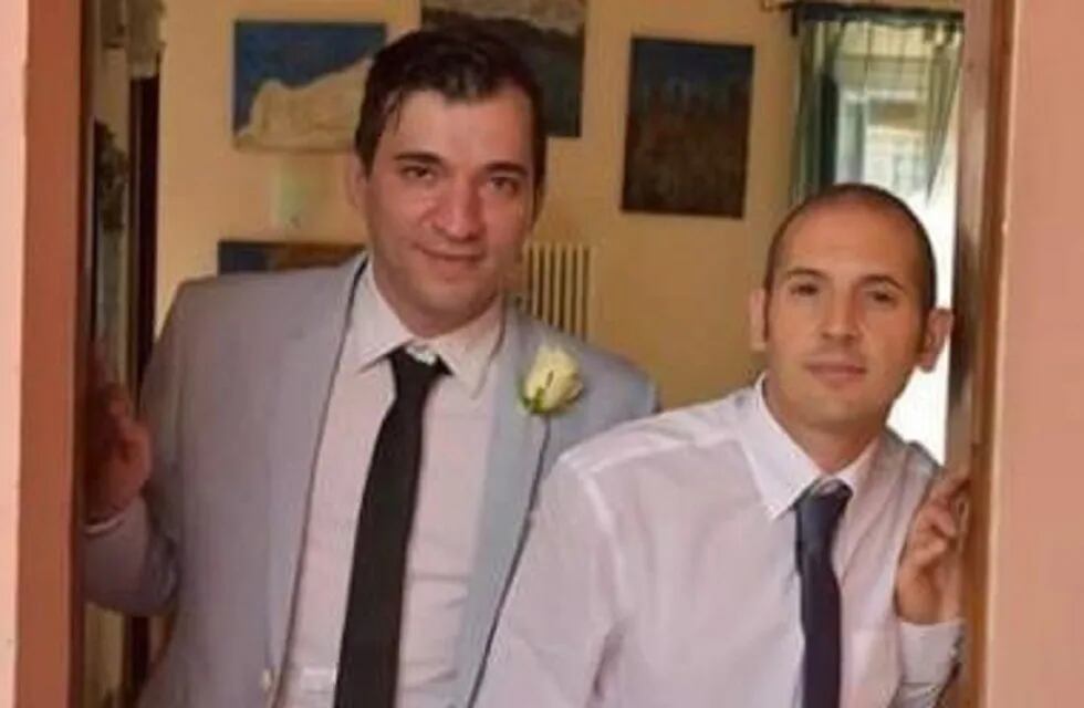 Luca Meloni (izquierda) asesinó a puñaladas a su marido Fabio Spiga (derecha) - Il Piccolo