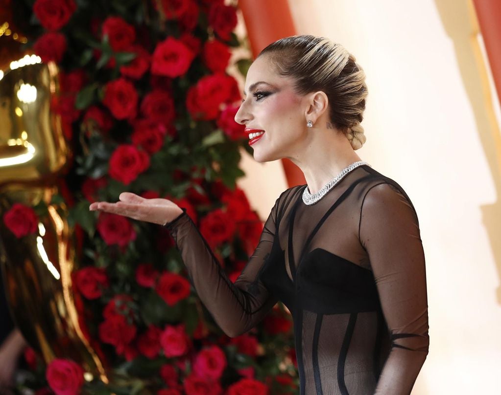 Lady Gaga llega a la 95ª ceremonia anual de los Premios de la Academia en el Dolby Theatre de Hollywood, Los Ángeles, California, EE.