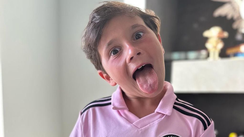 El hijo de Lionel Messi se mostró feliz en su primer entrenamiento en Inter Miami.
