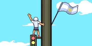 "Semáforo Climber": el videojuego inspirado en los festejos de los argentinos por el Mundial