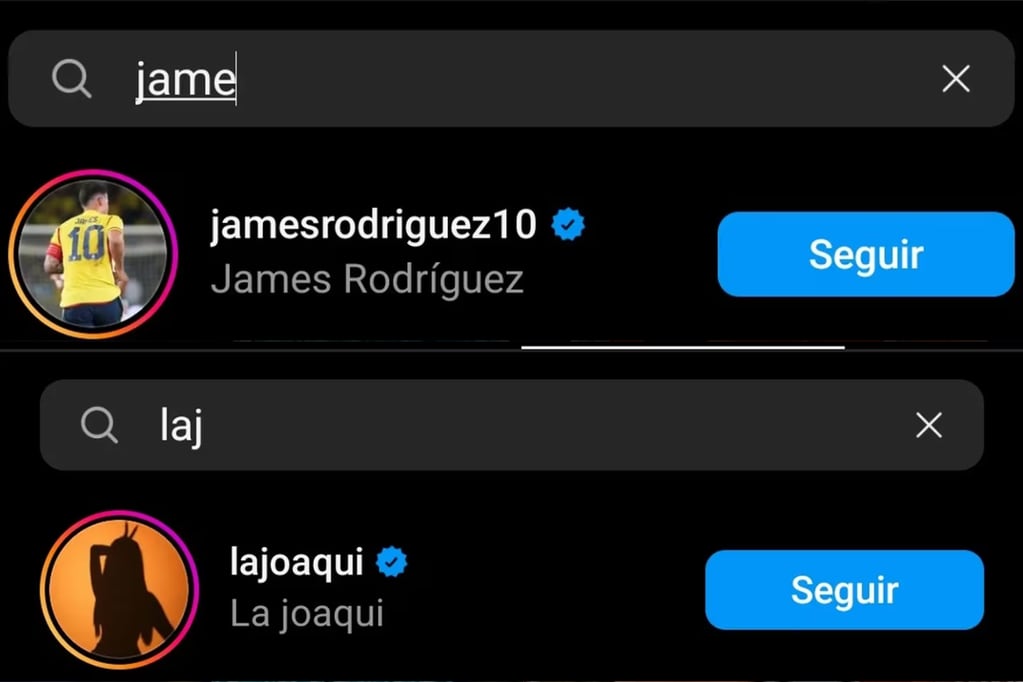 La Joaqui y James Rodríguez se siguen en redes