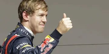 Pole de Vettel. “Estoy muy contento con el resultado” (Foto: AP).