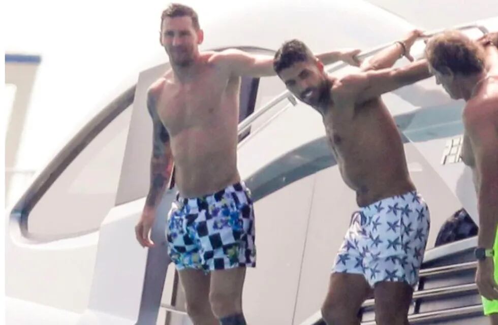Lionel Messi y Luis Suárez en Ibiza