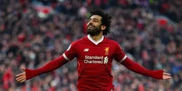 Mohamed Salah sorprendió a un grupo de niños que relataban sus goles. Video.