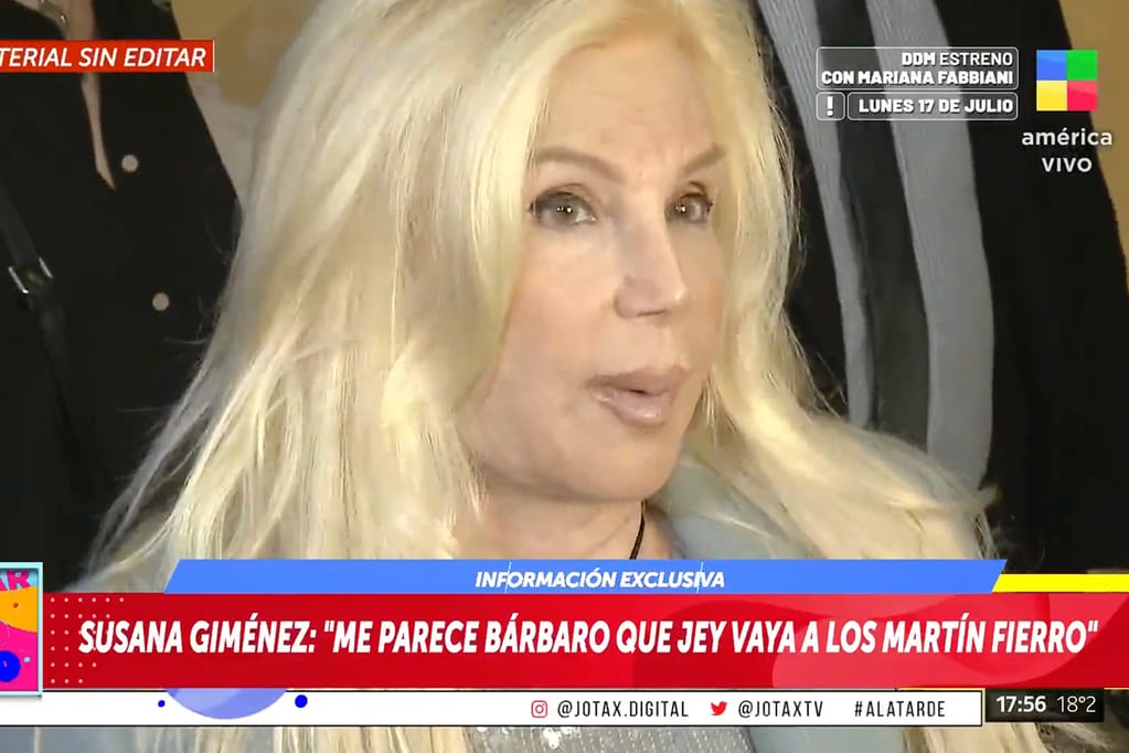 Susana Giménez habló en "A la tarde". (Foto: Captura de pantalla)