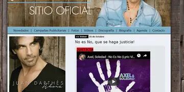 En el sitio pusieron la canción el video de la canción que cantaron Axel y Soledad contra la violencia de género.