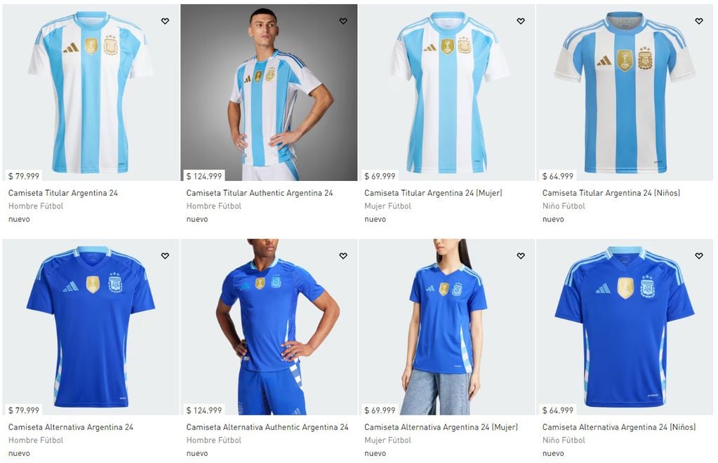 Adidas Argentina: precios de la nueva camiseta de la Selección Argentina