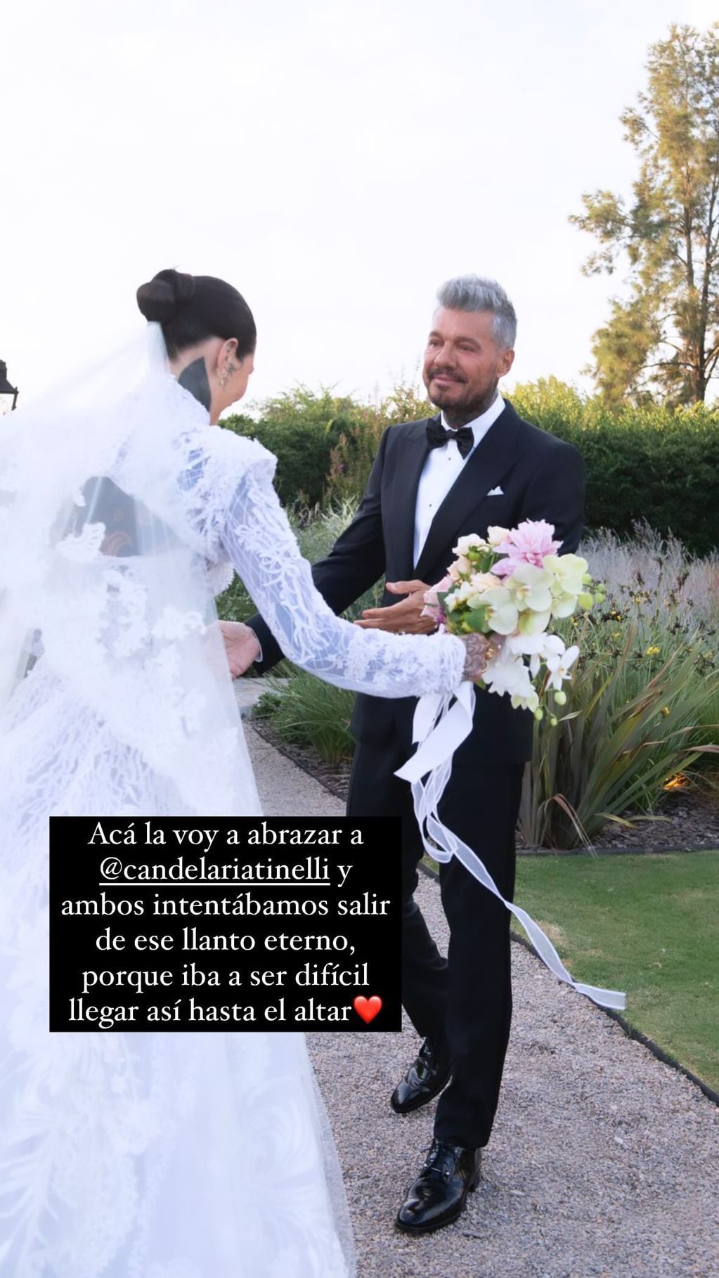 La reacción de Marcelo Tinelli al ver a su hija Cande vestida de novia