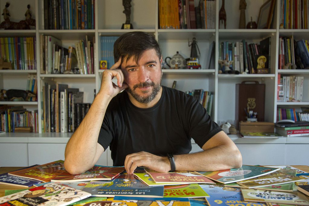 Chanti es uno de los creadores más prolíficos de la historieta argentina, integrante de Rumbos desde sus orígenes, en 2003, y un auténtico best seller infantil. Foto: Silvana Díaz Coppoletta