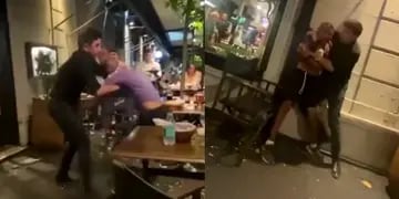 mozo echó a los golpes a un vendedor ambulante de un bar