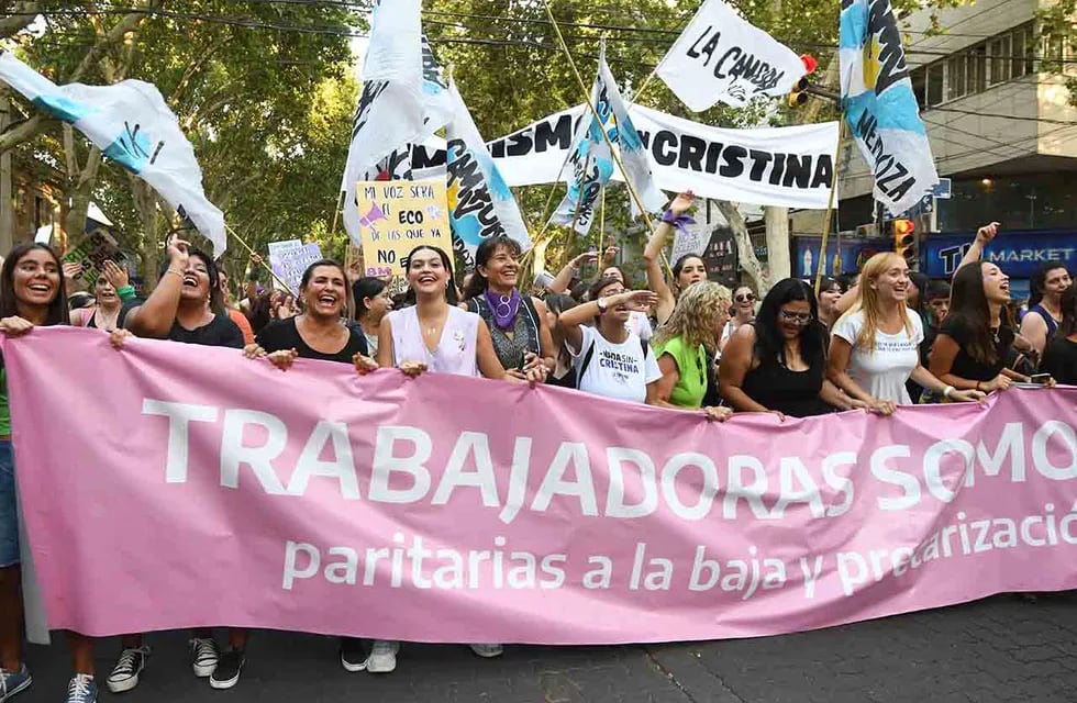 Marcha #8M en Mendoza. Foto:José Gutierrez / Los Andes