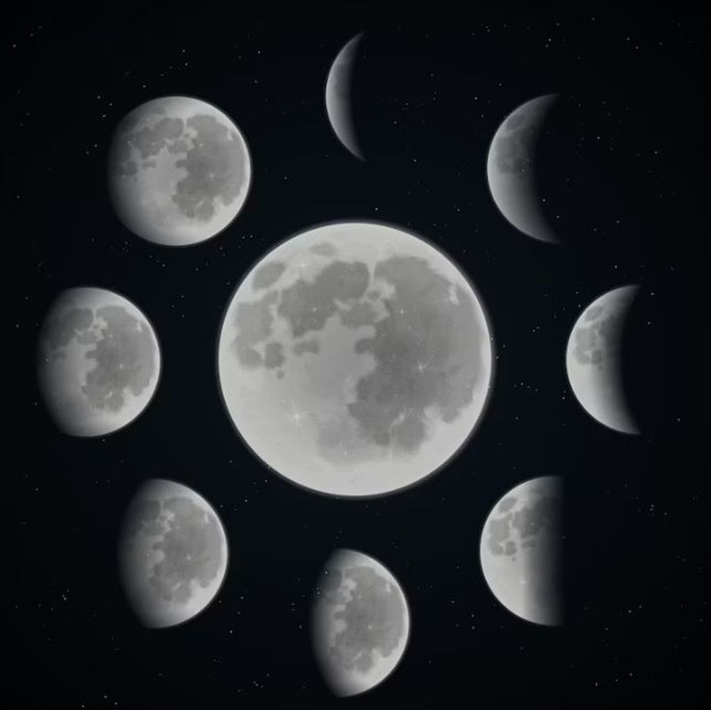 Las fases de la luna.