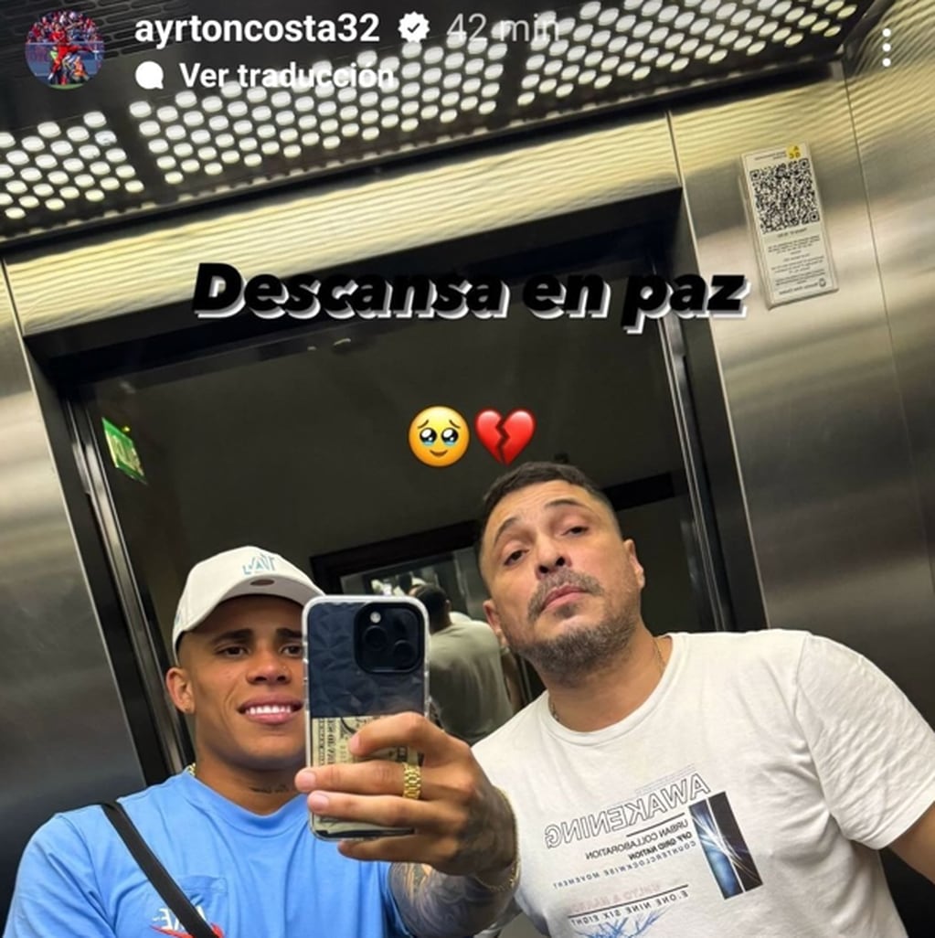 Costa, tío de Ayrton, el defensor del rojo. Foto Captura: Instagram / @ayrtoncosta32