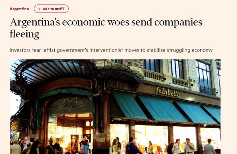 La nota del Financial Times sobre la crisis en Argentina