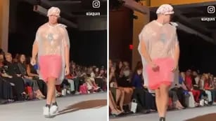 Un youtuber se coló en el desfile de moda de Nueva York y caminó con una bolsa de basura como vestuario: nadie se dio cuenta
