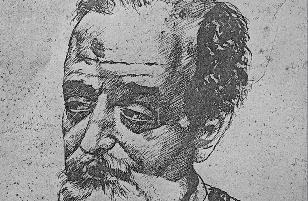 Un boceto sobre el periodista Alberto Rodríguez (h).