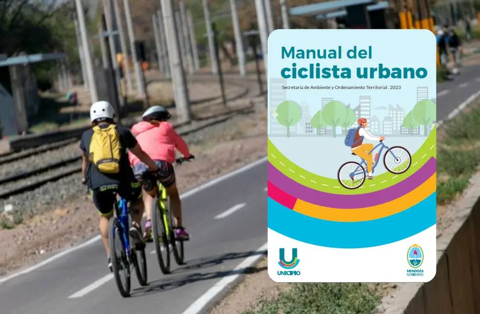 El "Manual del ciclista urbano" cuenta con información, infografías, normativas, señalética y recomendaciones para los ciclistas mendocinos. Foto: Gobierno de Mendoza