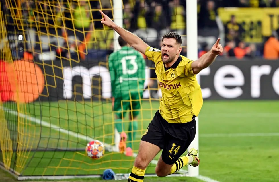 Niclas Fuellkrug del Borussia Dortmund celebra tras anotar el tercer gol de su equipo en el duelo de vuelta de los cuartos de final de la Liga de Campeones ante el Atlético de Madrid. / Gentileza.