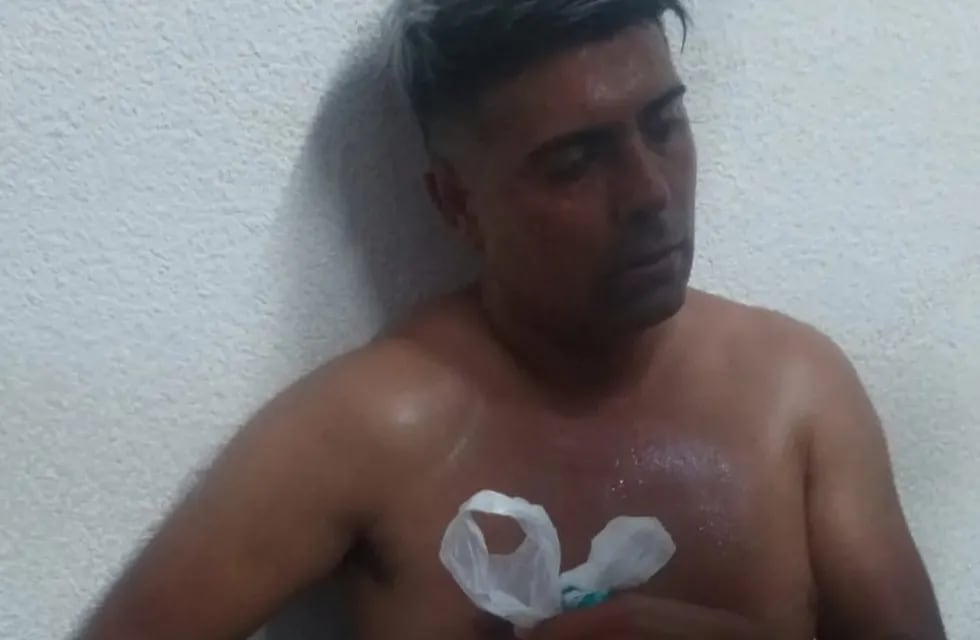 Oscar Amaya, jugador de Gutiérrez agredido en San Juan. / Gentileza.
