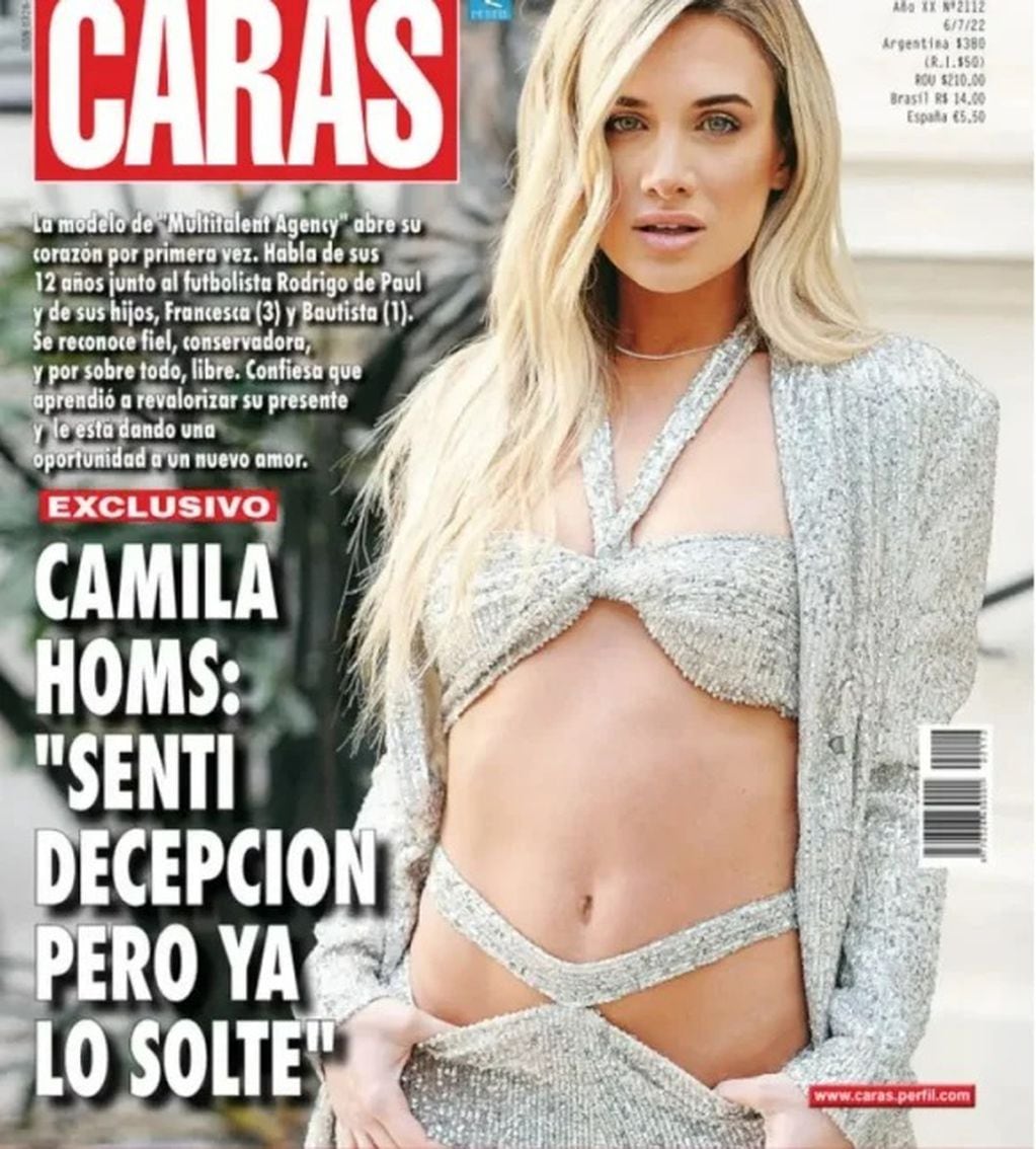 Camila Homs protagonizó la tapa de revista Caras.
