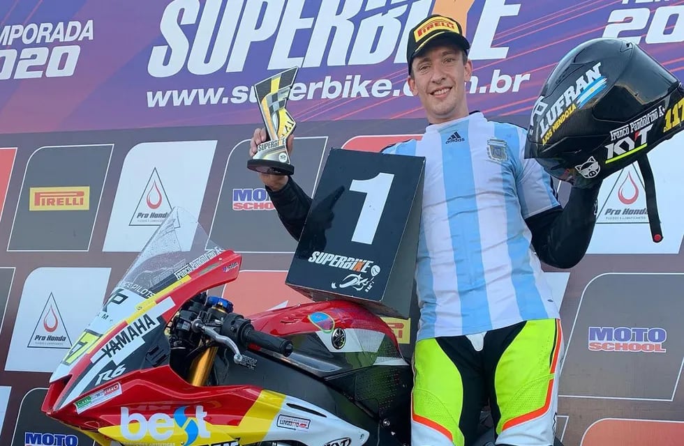 Franco Pandolfino se coronó hace unas semana campeón del Súperbike en Brasil, en la categoría Super Sport Escola.