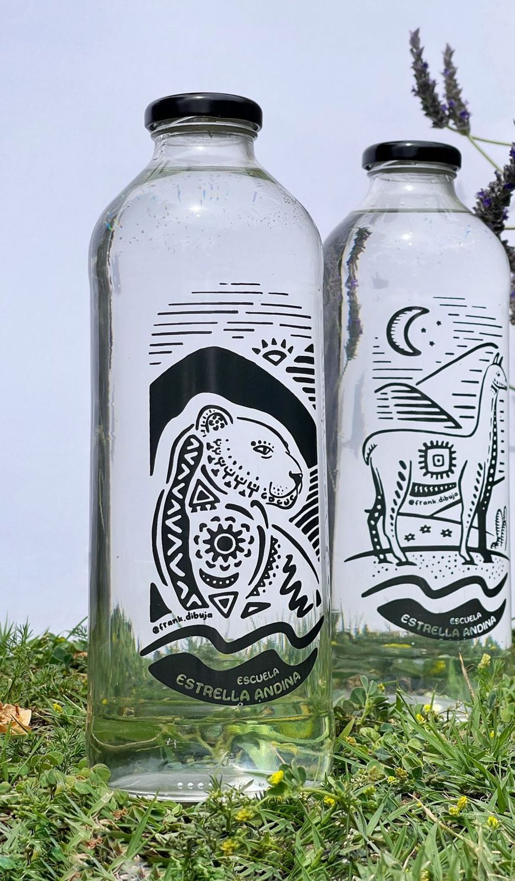 Original y creativa campaña: venden botellas con motivos artísticos para poder ampliar su escuela en Luján de Cuyo. Foto: Gentileza Escuela Estrella Andina