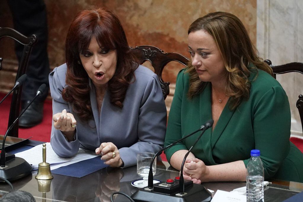 La vicepresidenta Cristina Kirchner y la titular de la Cámara de Diputados, Cecilia Moreau (Foto: Clarín)