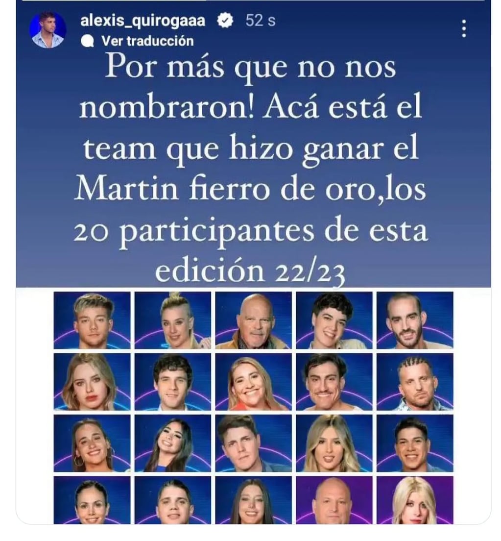 La furia del Cone por los Martín Fierro.